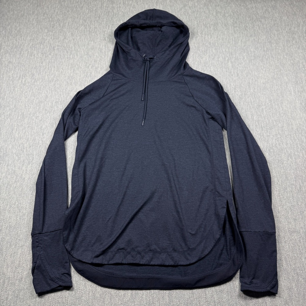 Athleta Hoodie Womens XS Gray Cowl Neck Drawstring Lightweight Athletic Pullover